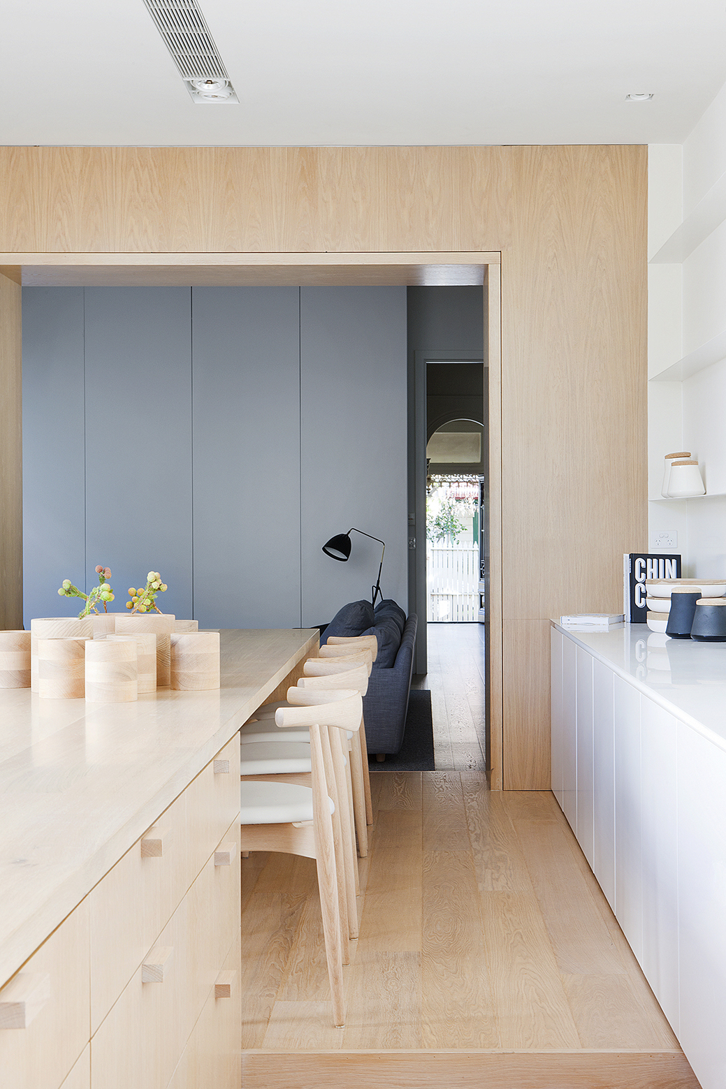 White + Pale Timber Interior Design by Studio Four