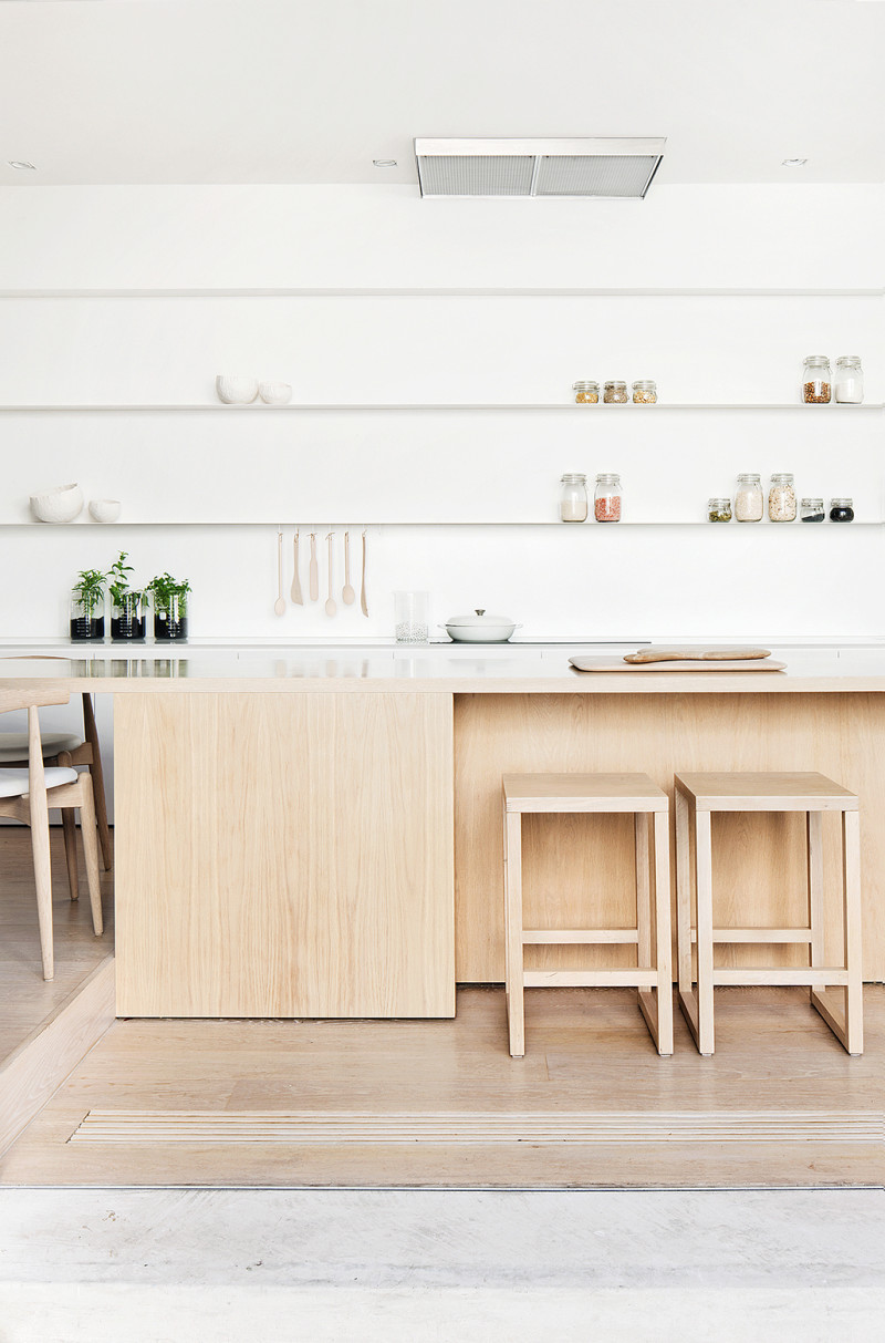 White + Pale Timber Interior Design by Studio Four