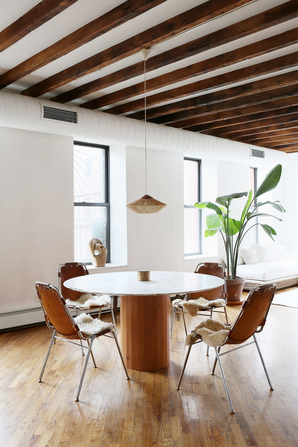 Charlotte Perriand Dining Chairs - Loft Apartment, Lower East Side, Manhattan, New York
