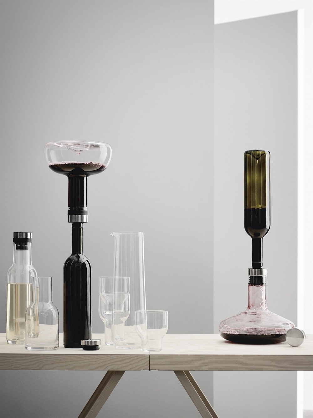 Water Bottle and Wine Breather Designed by Norm Architects & Peter Orsig