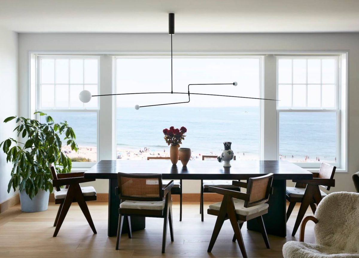 Le Corbusier & Pierre Jeanneret chairs; Mobile Chandelier 3 designed by Michael Anastassiades
