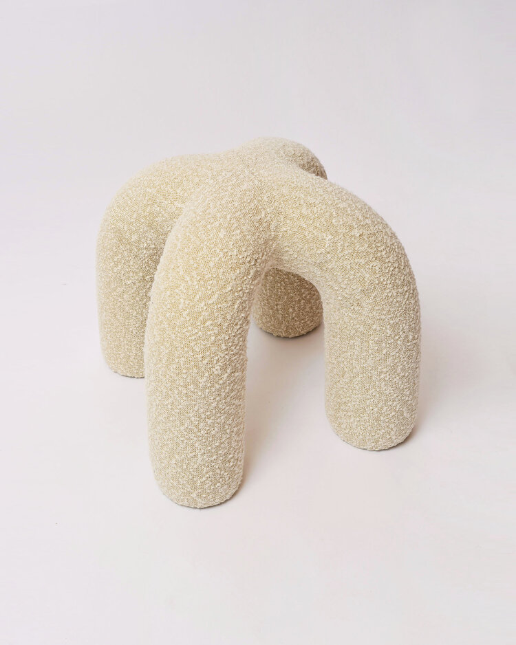 Upholstered Stitch Stool by Eny Lee Parker