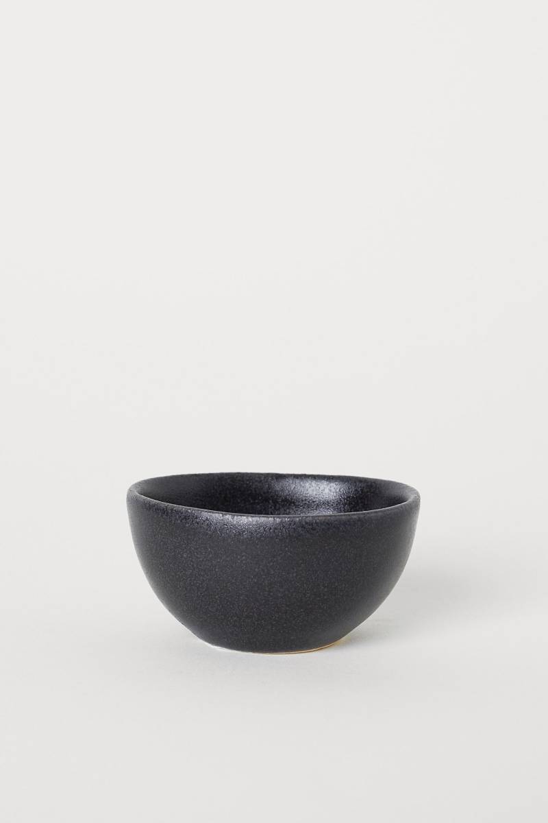 H&M Home Charcoal gray Small Stoneware Bowl 