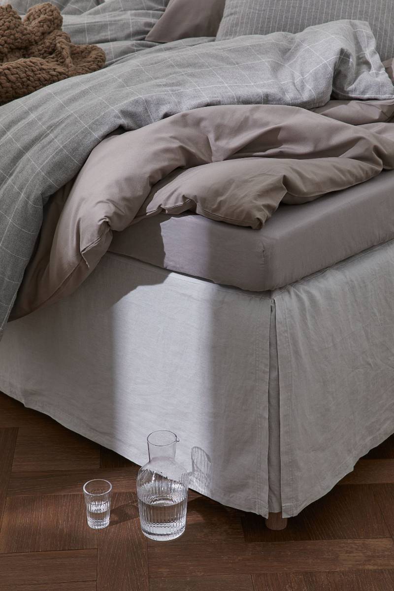 H&M Home Gray Flannel Duvet Cover Set