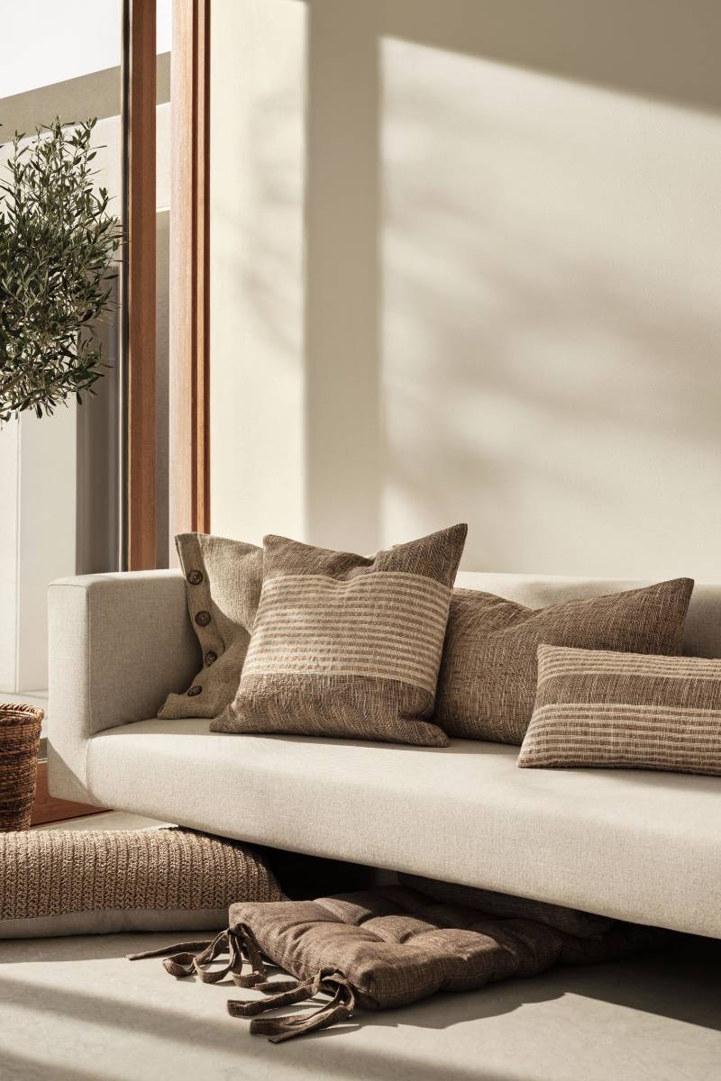 H&M Home Taupe Handwoven Cushion Cover